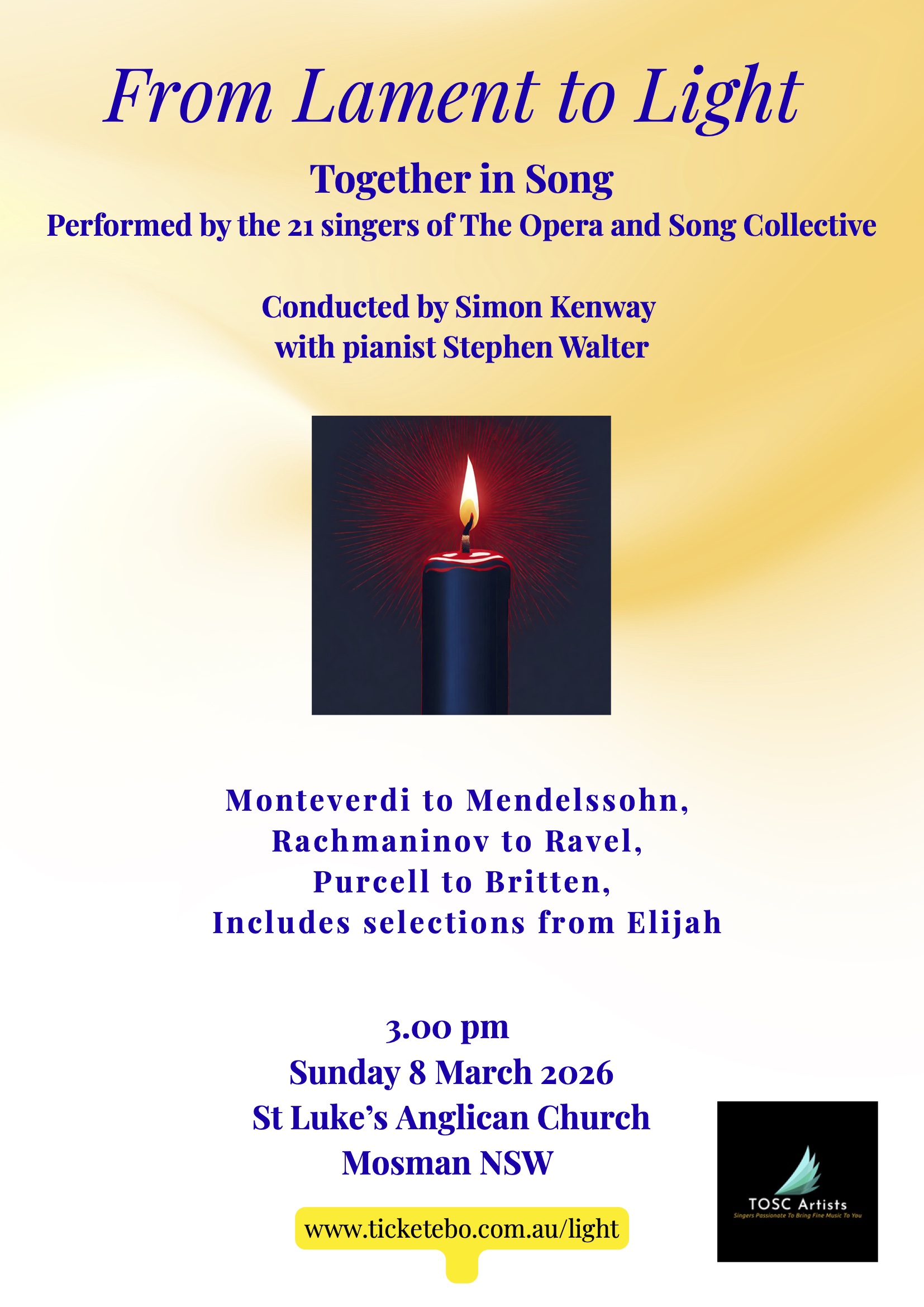 Flyer Lament to Light 8 March 2026