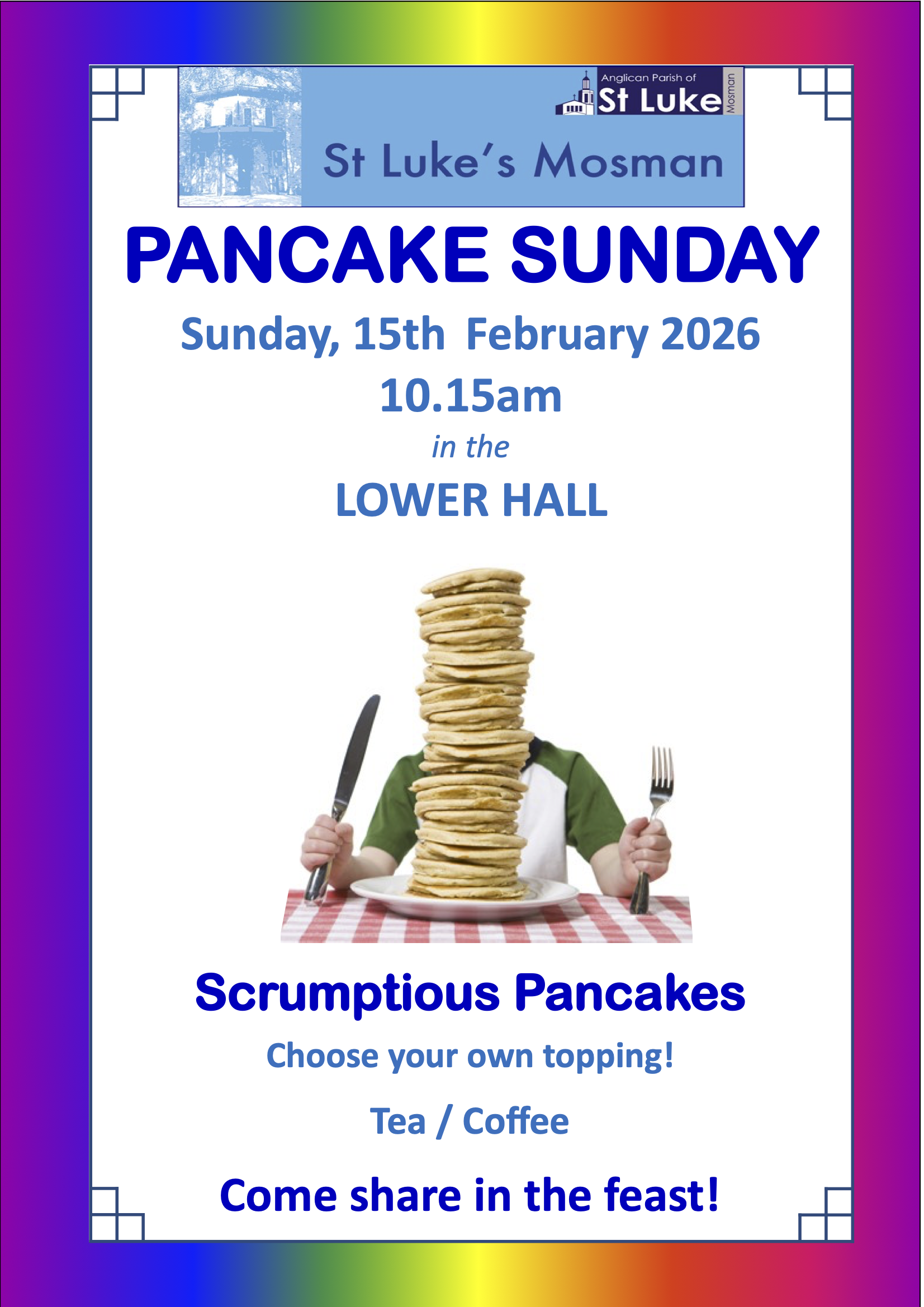 Pancake Day Flyer 2026